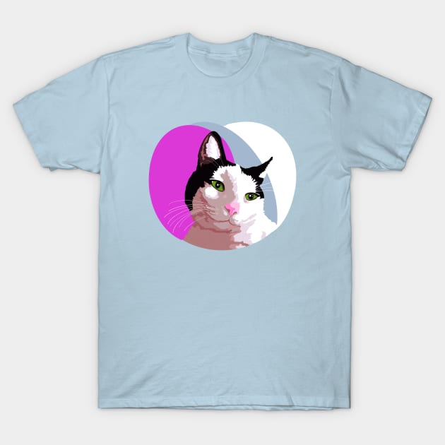 black and white cat T-Shirt by TAP4242